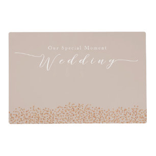 Elegant Chic Rose Wedding Placemat