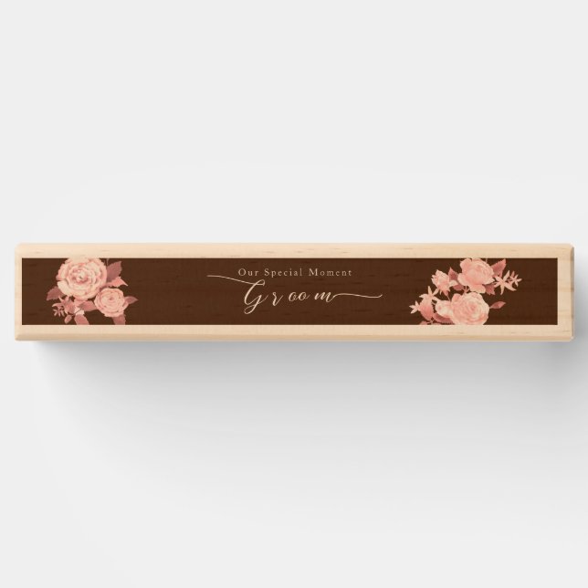 Elegant Chic Rose Wedding Topple Tower (Back)