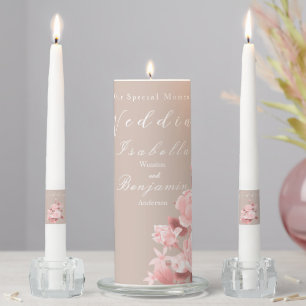 Elegant Chic Rose Wedding Unity Candle Set