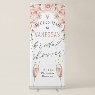 Elegant Chic Roses Brunch & Bubbly Welcome Sign