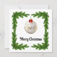 Elegant Chic Rustic Colorful Merry Christmas Ball