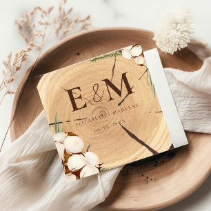 Elegant & Chic Rustic Wedding Wooden Thank You Napkins