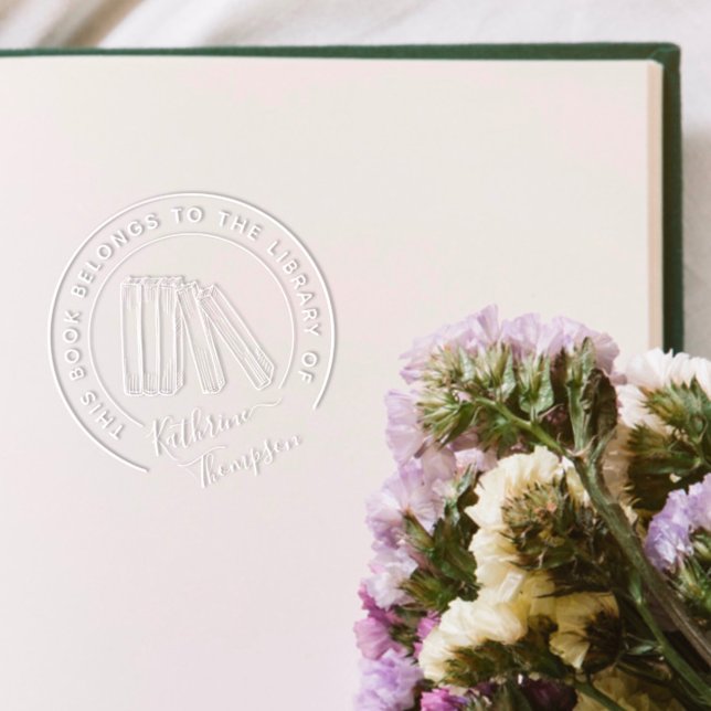 Elegant Chic Script Custom Library Books Embosser (Creator Uploaded)