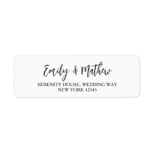 Elegant Chic Script Return Address Labels