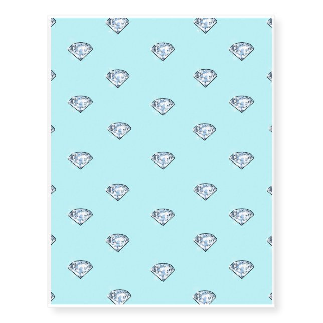 Elegant Chic Shiny Diamonds Girly Temporary Tattoos (Front)