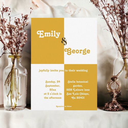 Elegant Chic Silver And Gold Classy Modern Wedding Invitation