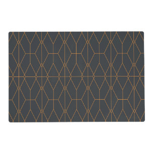 Elegant, chic, simple, luxurious line pattern art placemat