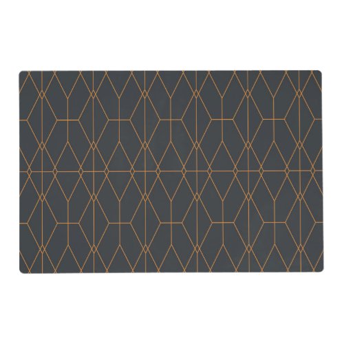 Elegant chic simple luxurious line pattern art placemat