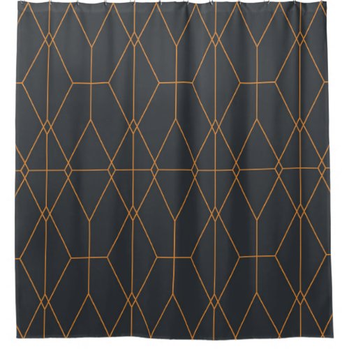 Elegant chic simple luxurious line pattern art shower curtain