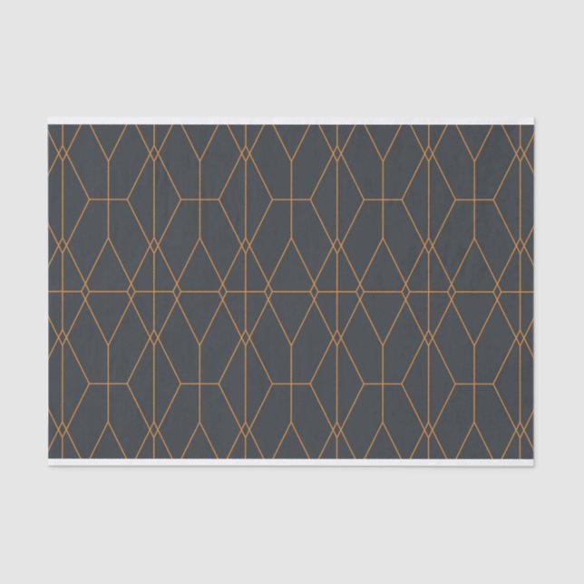 Elegant, chic, simple, luxurious line pattern art tissue paper (Front)