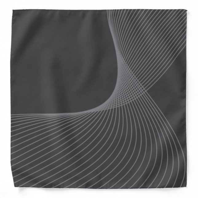Elegant, chic, simple, modern graphic pattern art bandana (Front)