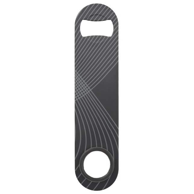 Elegant, chic, simple, modern graphic pattern art bar key (Back)