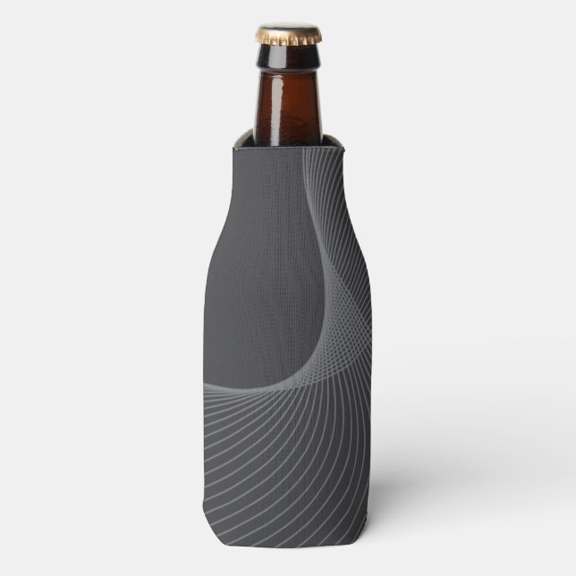 Elegant, chic, simple, modern graphic pattern art bottle cooler (Bottle Front)