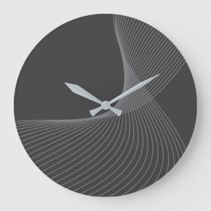Elegant, chic, simple, modern graphic pattern art large clock