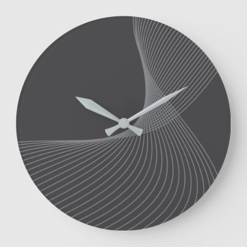 Elegant chic simple modern graphic pattern art large clock