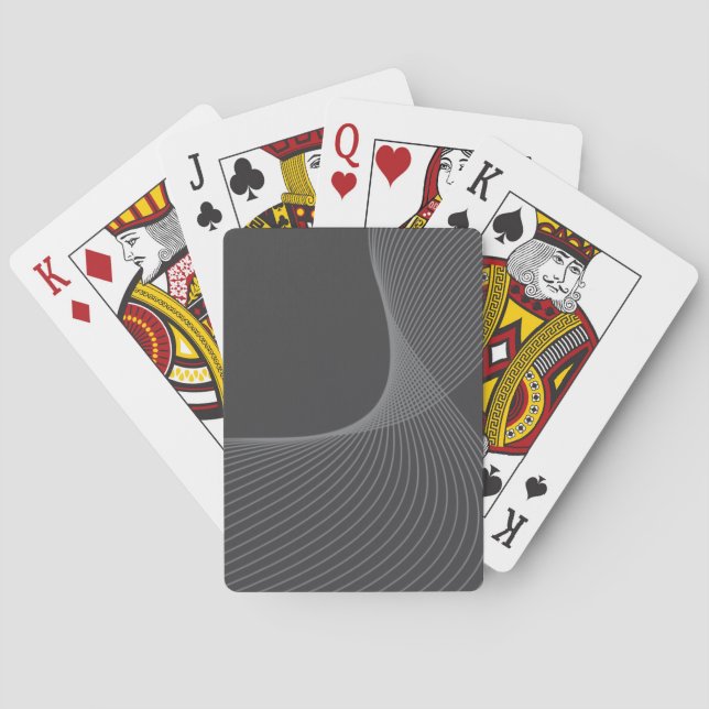 Elegant, chic, simple, modern graphic pattern art poker cards (Back)