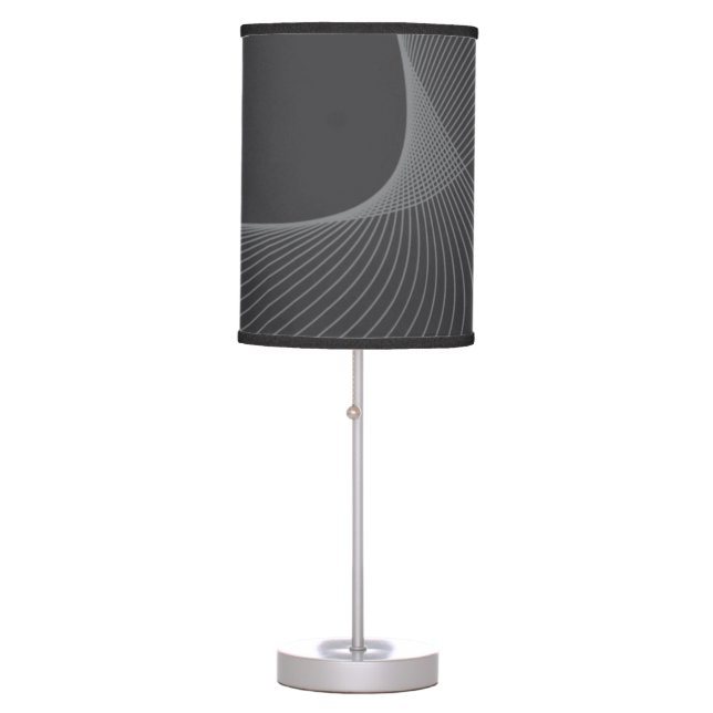 Elegant, chic, simple, modern graphic pattern art table lamp (Front)