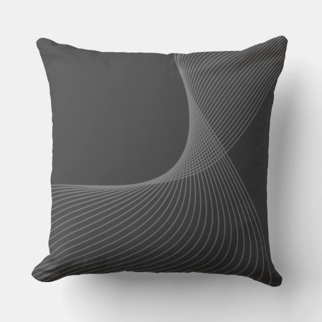 Elegant, chic, simple, modern graphic pattern art throw pillow (Front)