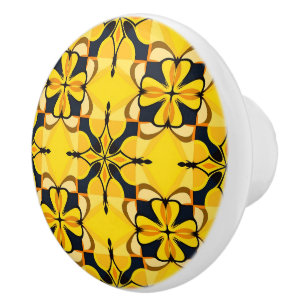 Elegant Chic Simple Stylish Yellow Ceramic Knob