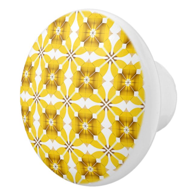 Elegant Chic Simple Stylish Yellow Ceramic Knob (Right)