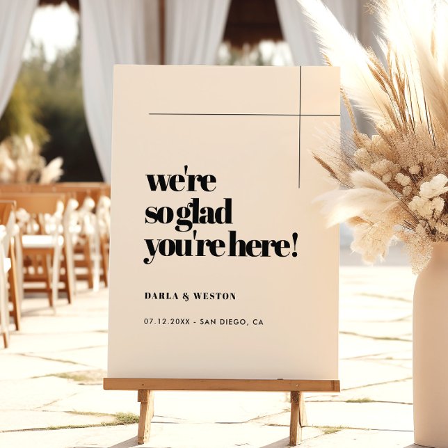 Elegant & chic So glad you're here welcome sign (Creator Uploaded)