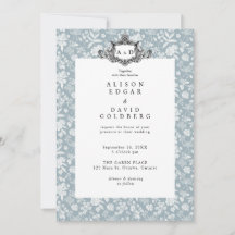 Elegant Chic Soft Indigo DIY Custom Photo Wedding