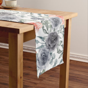 Elegant chic spring Floral Long Table Runner