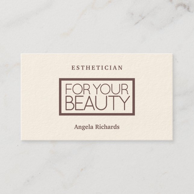 Elegant chic style professional with quote business card (Front)