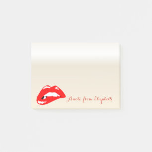 Elegant Chic  Stylish Girly,Red Lips Post-it Notes