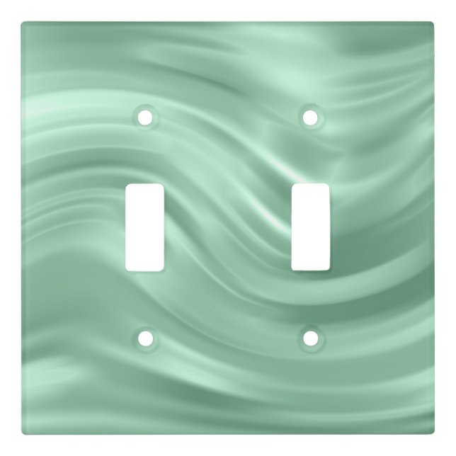 Elegant Chic Teal Swirl Stylish Light Switch Cover (Front)