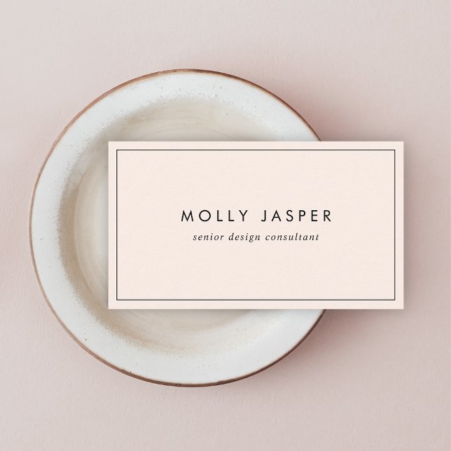 Elegant Chic Typography Blush Pink Feminine Business Card (Creator Uploaded)
