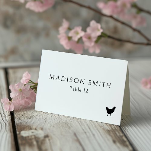 Elegant Chic Typography Wedding Menu Choice Icon Table Number