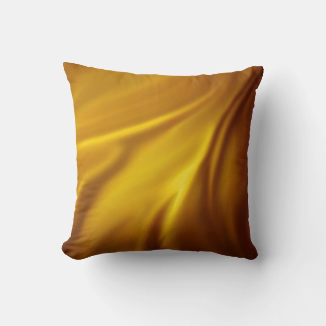 Elegant chic velvet golden white pattern textile throw pillow (Front)