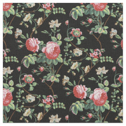 Elegant Chic Vintage Pink Rose Floral Fabric
