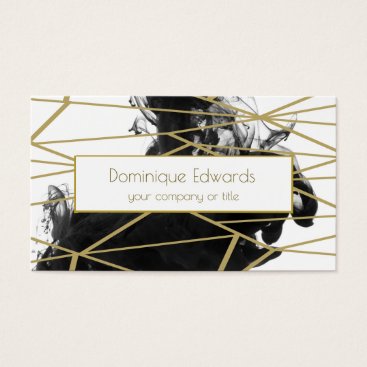 Elegant Chic Watercolor Black Gold Professional Business Card Elegant Chic Watercolor Black Gold Professional Business Card