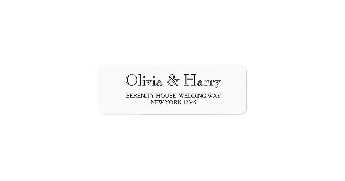 Elegant Chic Wedding Return Address Labels Zazzle