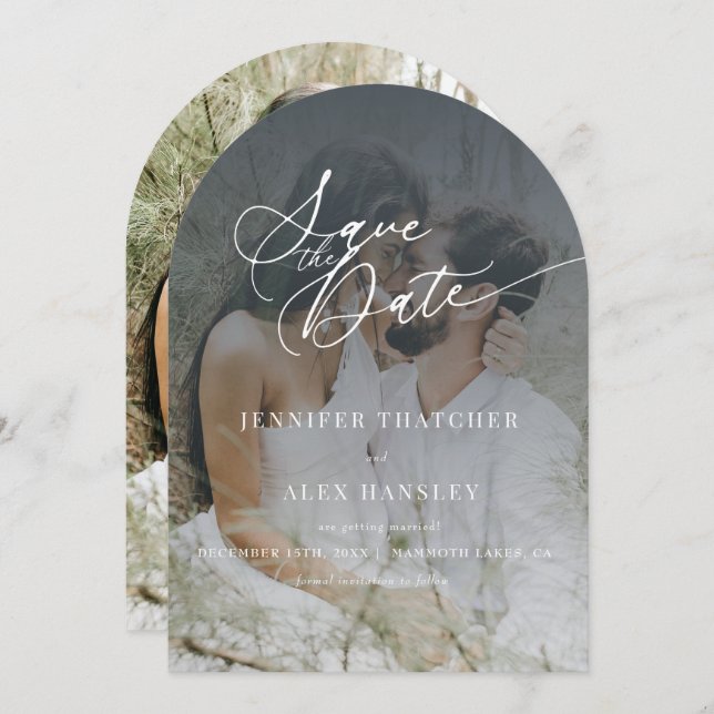Elegant Chic Wedding Save the Date Invitation (Front/Back)