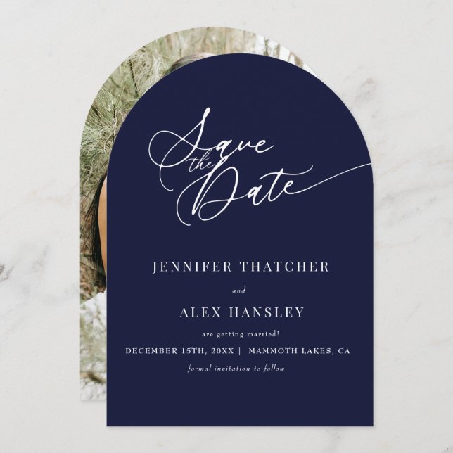 Elegant Chic Wedding Save the Date Invitation (Front/Back)