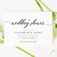 Elegant Chic Wedding Shower Couples Bridal Shower