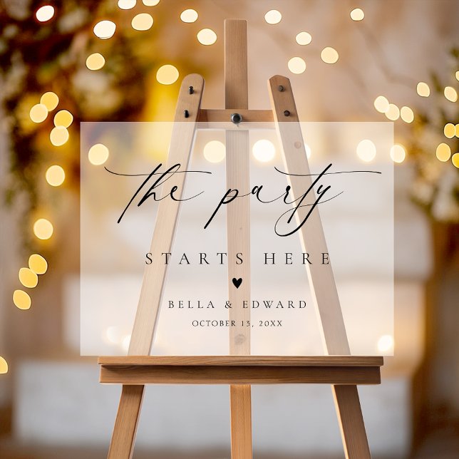 Elegant Chic Wedding Welcome Acrylic Sign (Creator Uploaded)