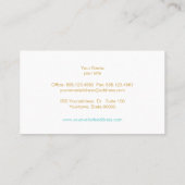 Elegant Chic White and Turquoise Lattice Pattern Business Card (Back)