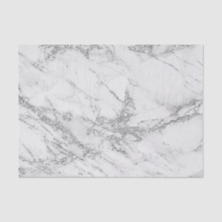 Elegant chic white gray silver glitter marble tissue paper