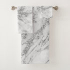 Elegant chic white gray silver marble