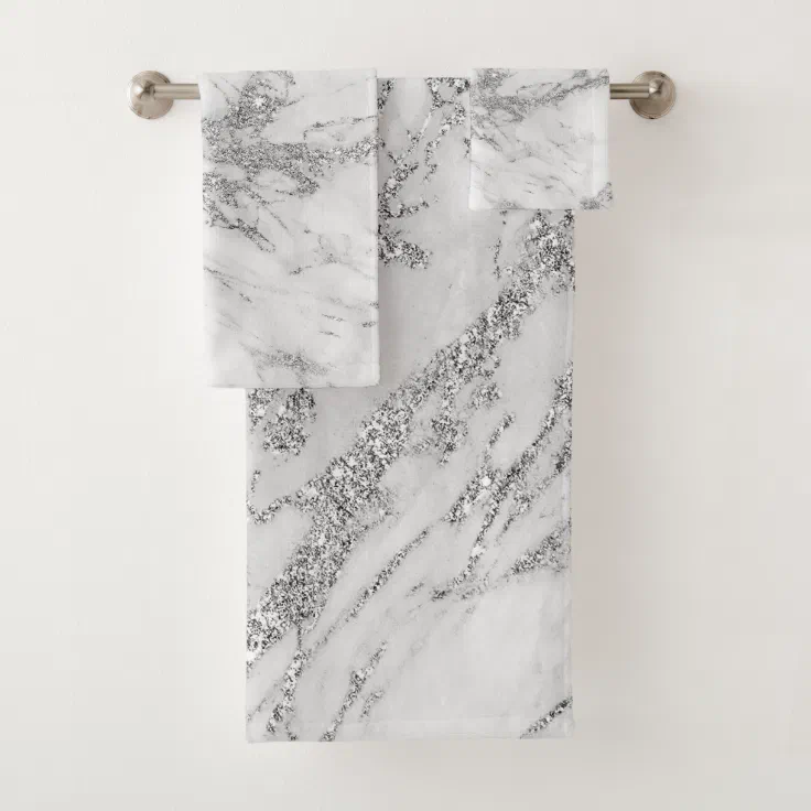 marble bath towel set