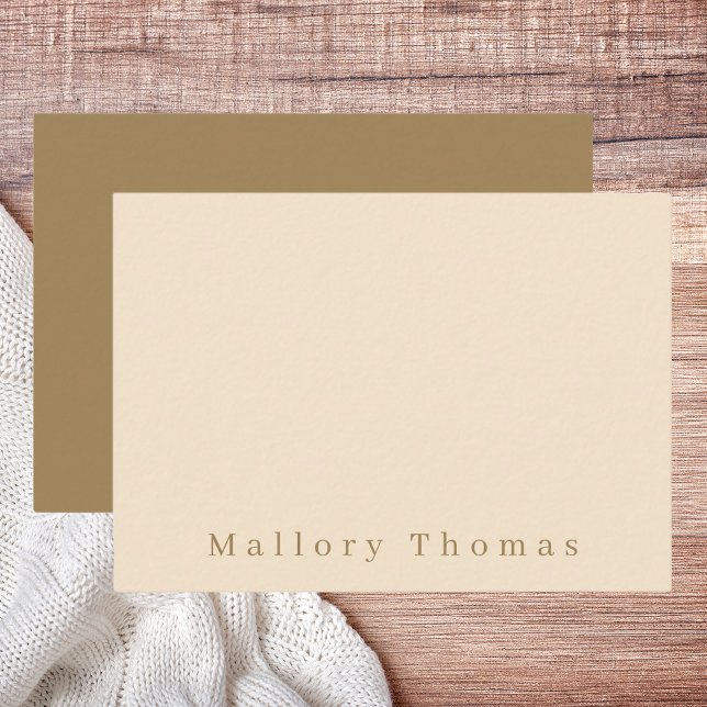 Elegant Chic White Ivory Personal Stationery Note Card (Creator Uploaded)