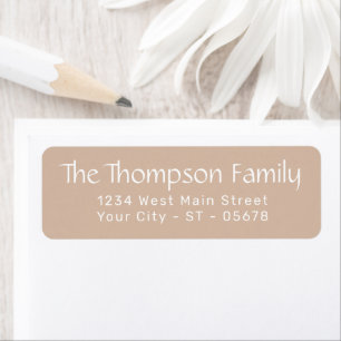 Elegant Chic White Simple Styled Typography Script Label