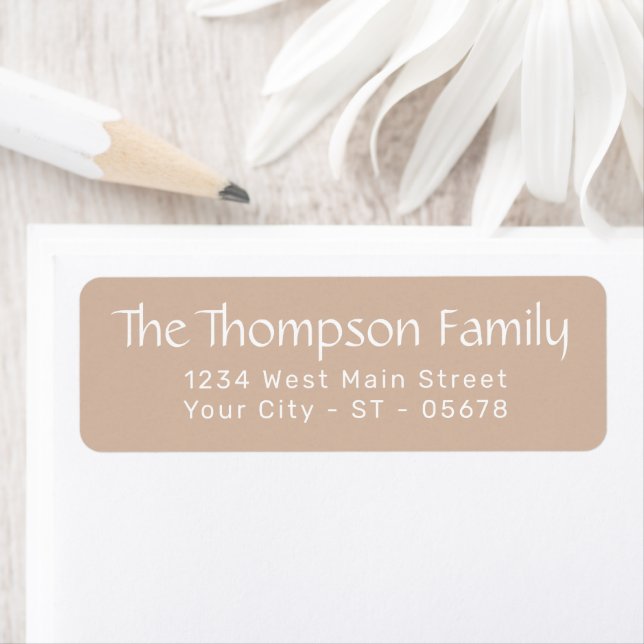 Elegant Chic White Simple Styled Typography Script Label (Insitu)