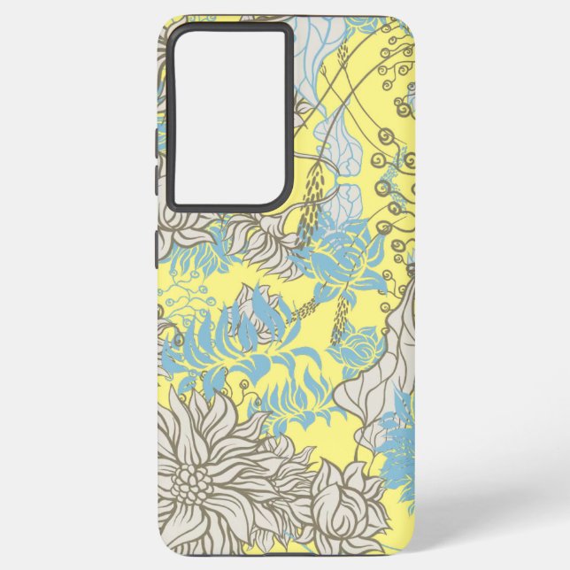 Elegant  Chic Wildflower Yellow   Samsung Galaxy Case (Back)