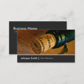 Elegant Chic Wine Bottle Salesman Salesperson Business Card (Front/Back)