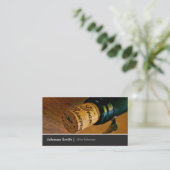 Elegant Chic Wine Bottle Salesman Salesperson Business Card (Standing Front)